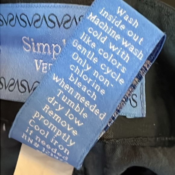 Simply Vera Vera Wang Women’s Satan Five Pocket Style Black Pants Size 8 - Picture 5 of 5